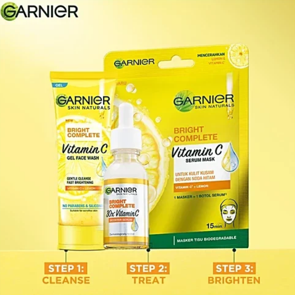 Garnier Milky Face Serum Sheet Mask with Vitamin C – Reduces Dark Spots